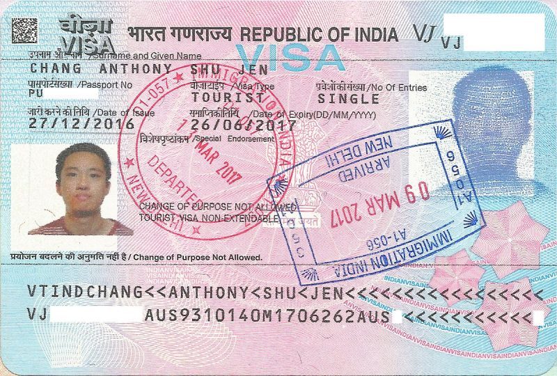 visa pour voyage en inde